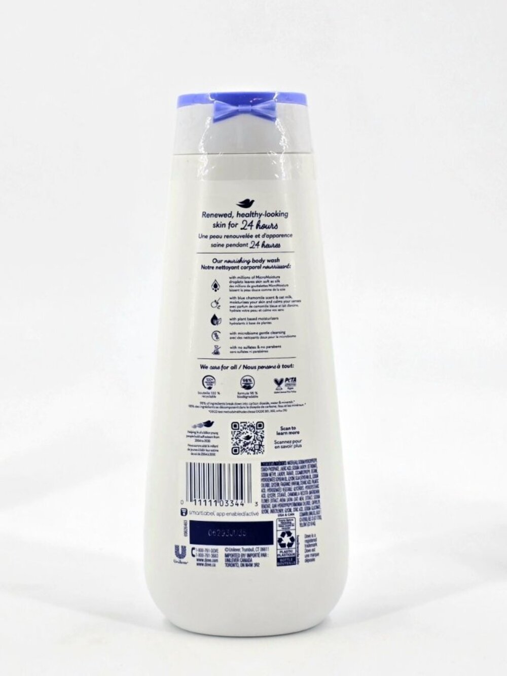 Lot Of 3 DOVE ANTI STRESS BLUE CHAMOMILE AND OAT MILK BODY WASH, 20oz - Picture 4 of 8